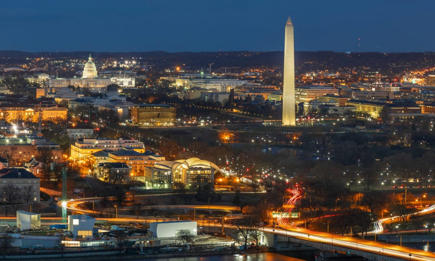 Top view scene of Washington DC down town which can see United s