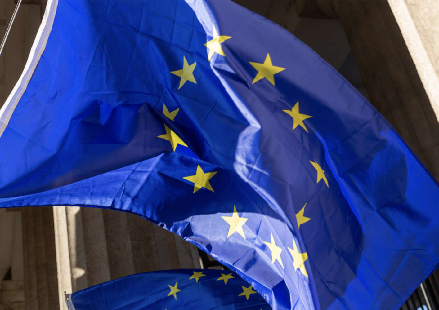 European Union Flag Close-Up