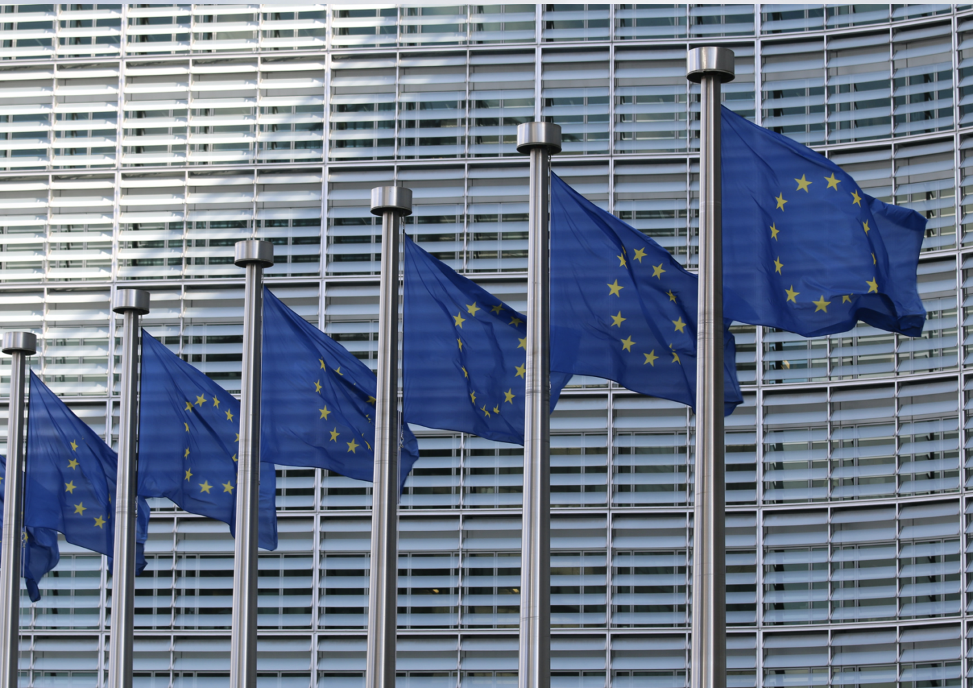 EU flags at the European Commission Berlaymont building